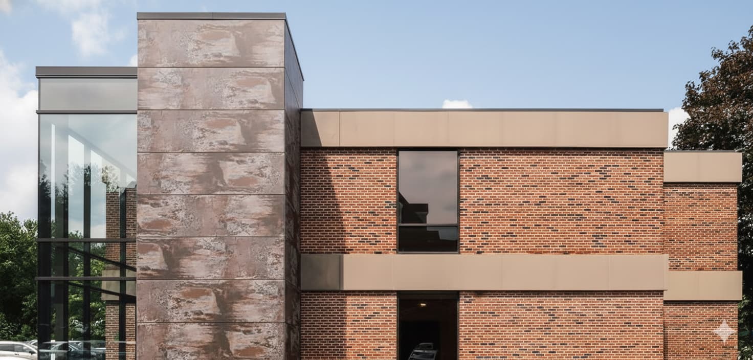 Armonk Professional Center - Modern brick and glass office building